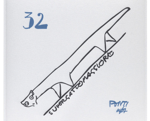 Pannello a parete SNOWSOUND ART Gio Ponti 1 Supergattomaggiore, 1967 (59x59 cm)