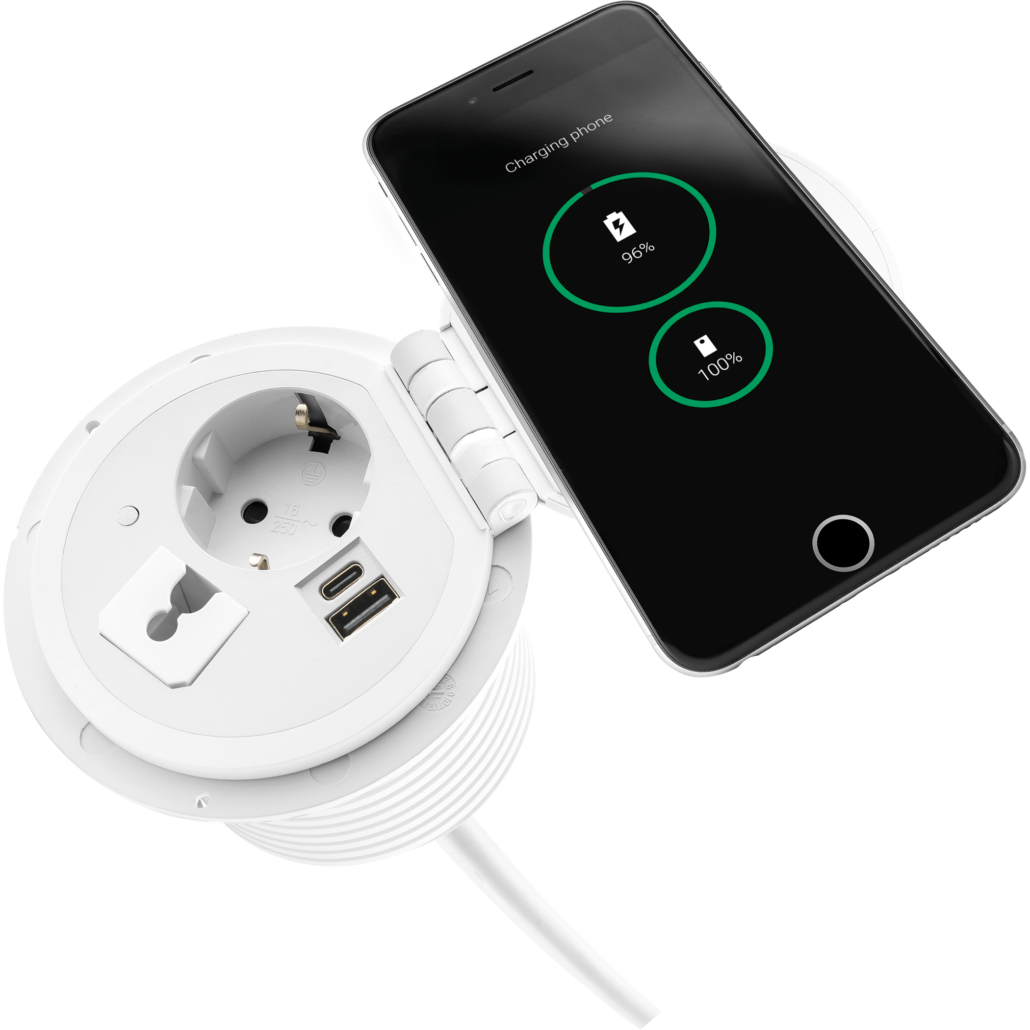 Power spot wireless white_presa incasso Power spot wireless white presa incasso