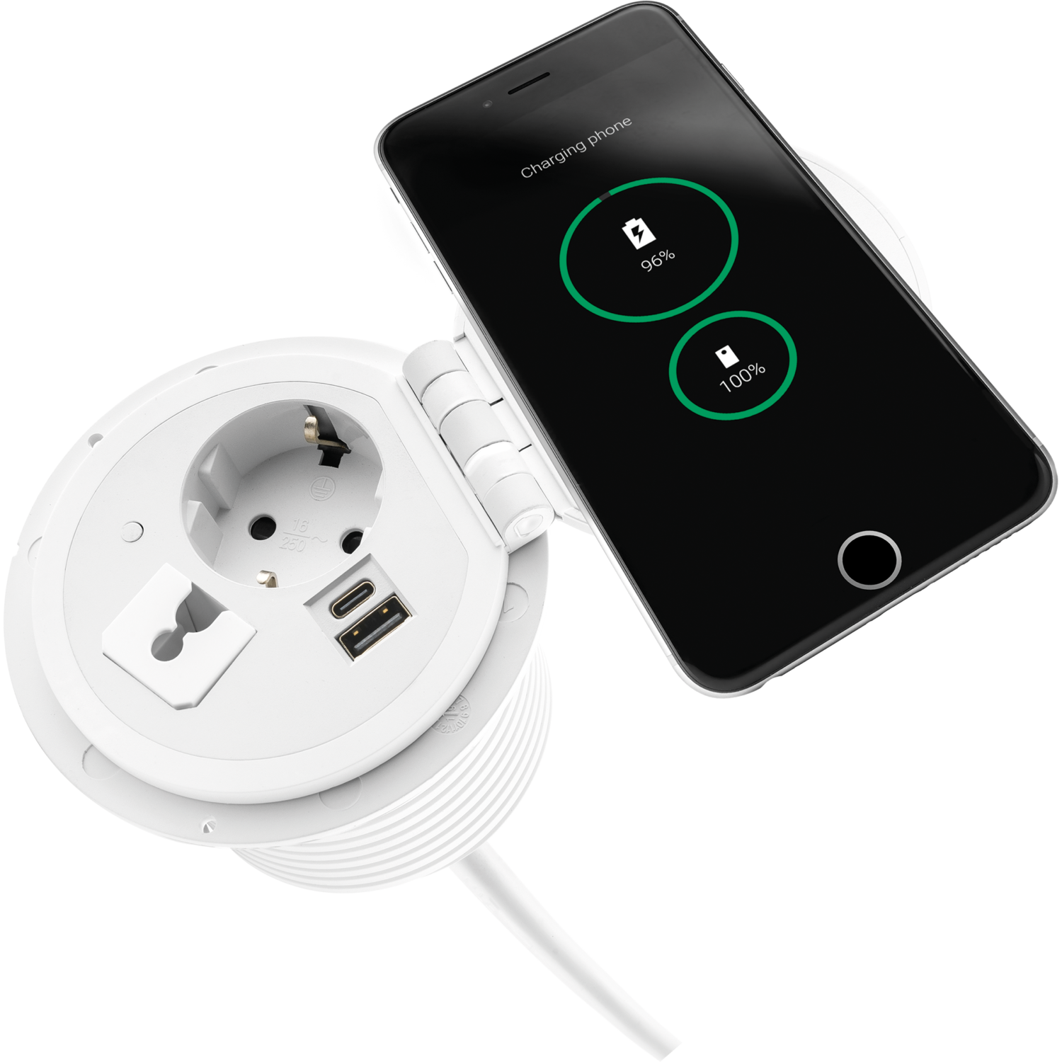 Power spot wireless white_presa incasso Power spot wireless white presa incasso